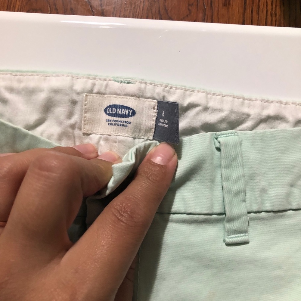 Mint green shorts